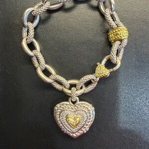 Judith Ripka Diamond Heart Bracelet